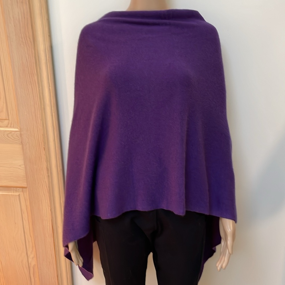 Portolano Cashmere Cowl-Neck Poncho